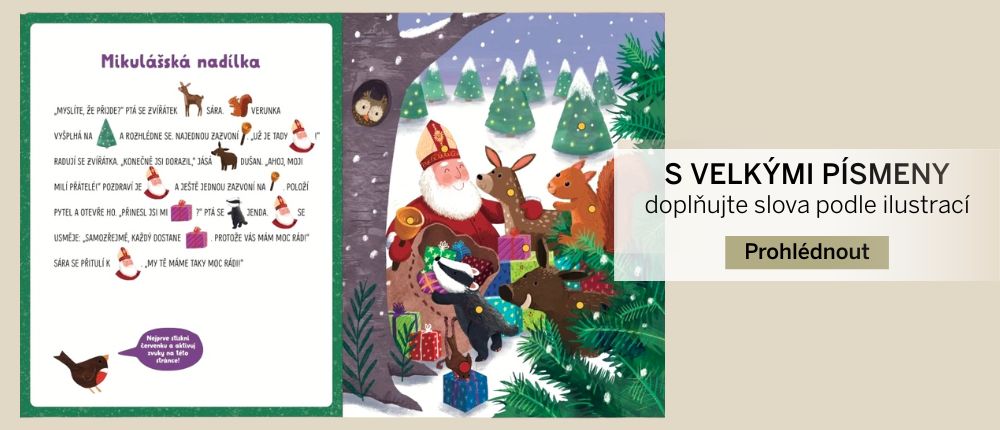 S velkými písmeny a obrázky na doplnění textu